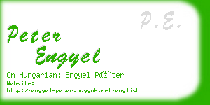 peter engyel business card